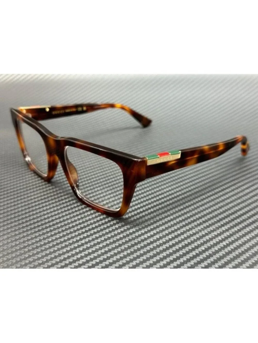 New Gucci Men Brown Havana Eyeglasses 53-20-145